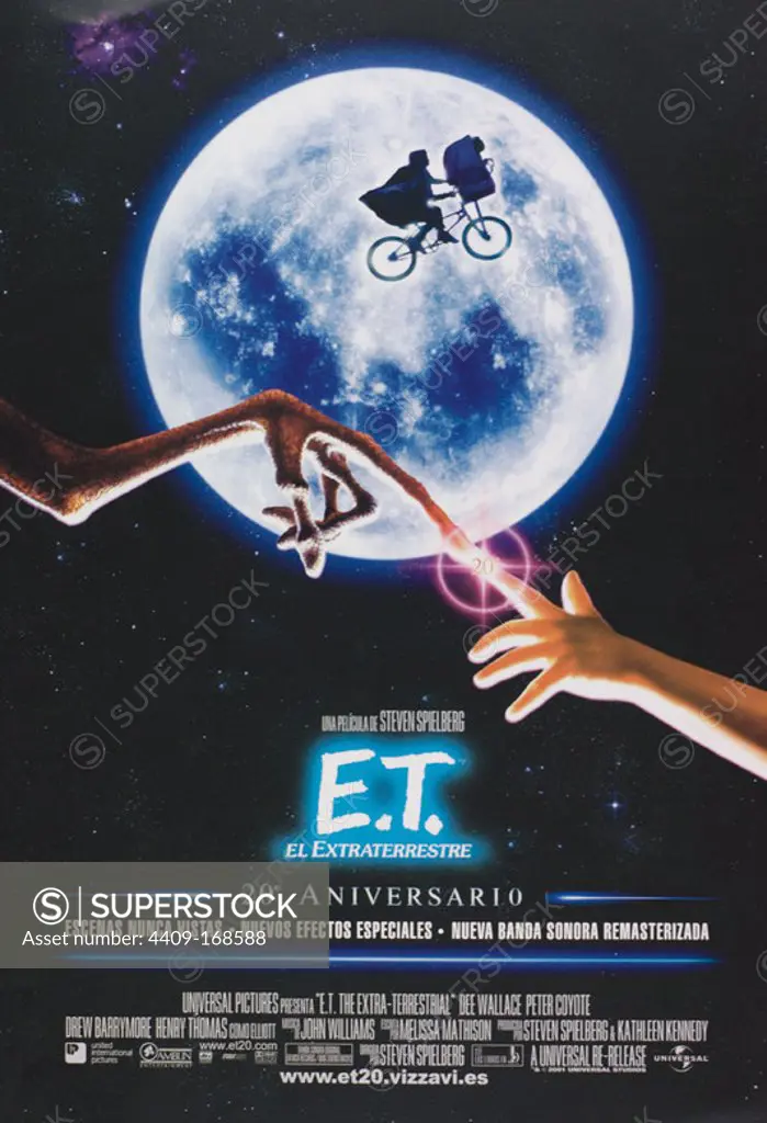 Original Film Title: E. T. THE EXTRA-TERRESTRIAL. English Title: E. T. THE EXTRA-TERRESTRIAL. Film Director: STEVEN SPIELBERG. Year: 1982.