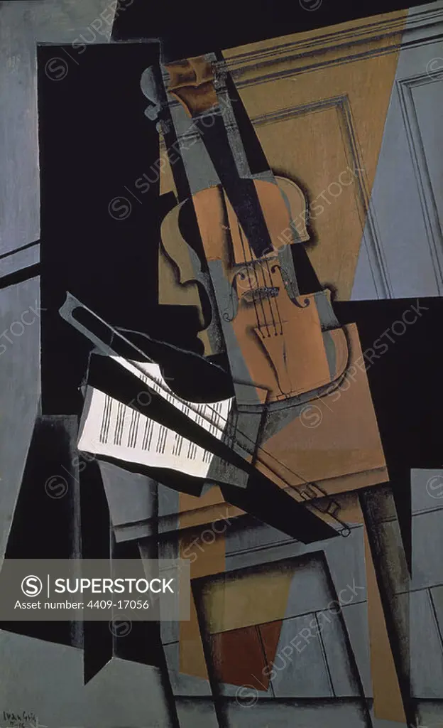The Violin - 1916 - 116,5x73 cm - oil on panel. Author: JUAN GRIS.