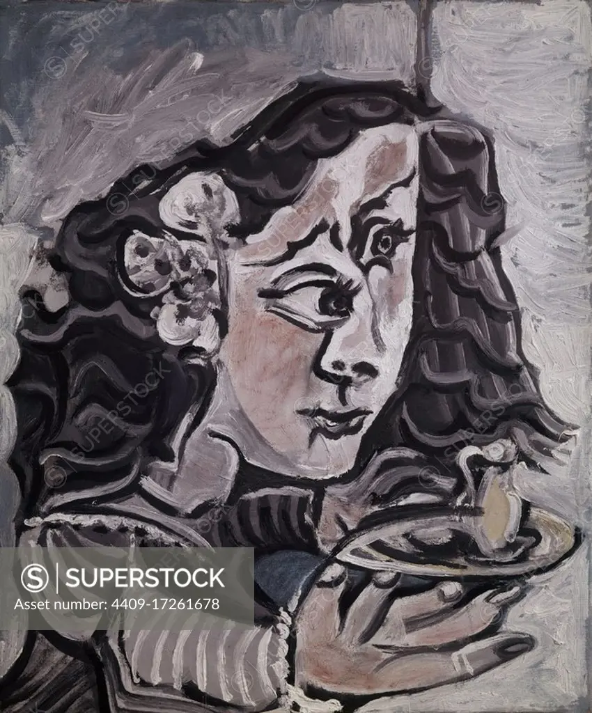 Dona Maria Agustina Sarmiento, no.3 from 'Las Meninas' - 1957 - 46x37,5 cm - oil on canvas. Author: PABLO PICASSO. Location: PICASSO MUSEUM. Barcelona. SPAIN.