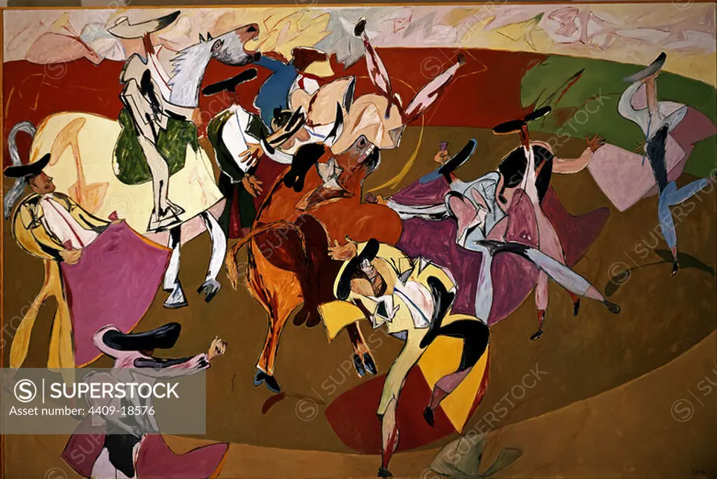 TAUROMAQUIA 1982-230X354 CMS. Author: JUAN BARJOLA GALEA (1919-2004). Location: PRIVATE COLLECTION. MADRID. SPAIN.