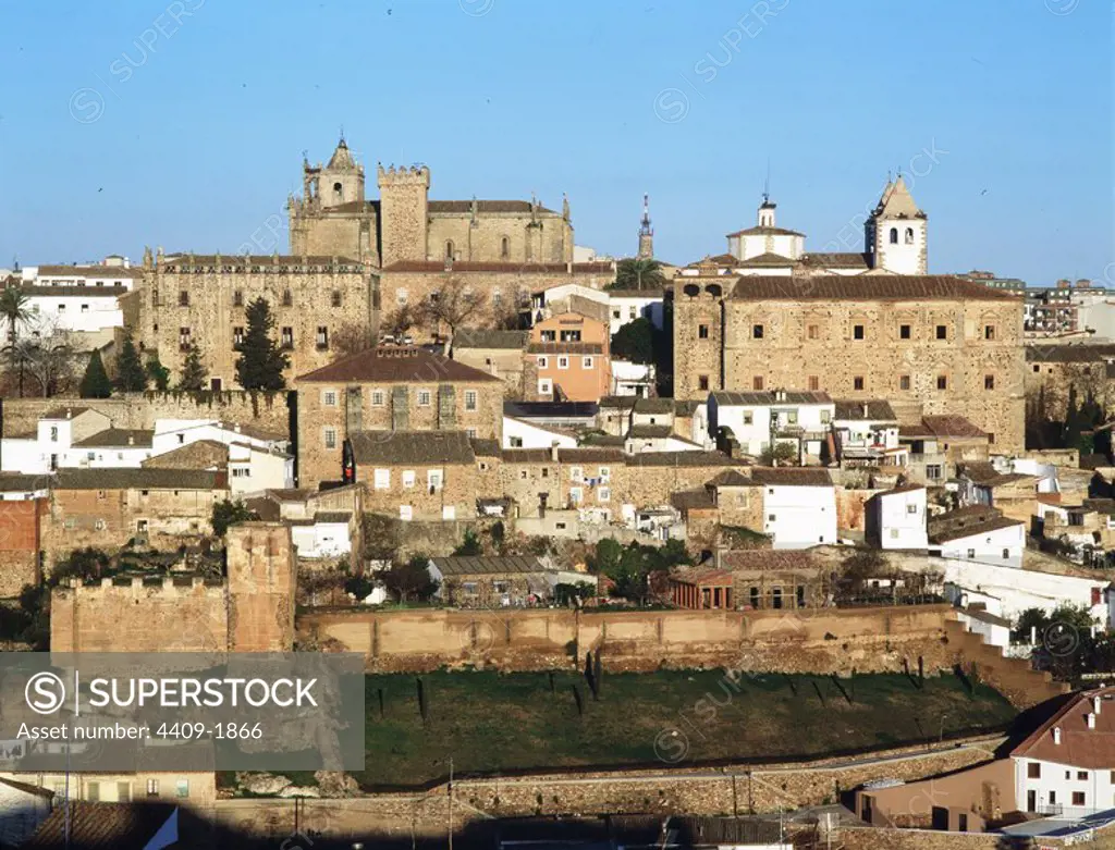 Vista general de la ciudad de Cáceres.