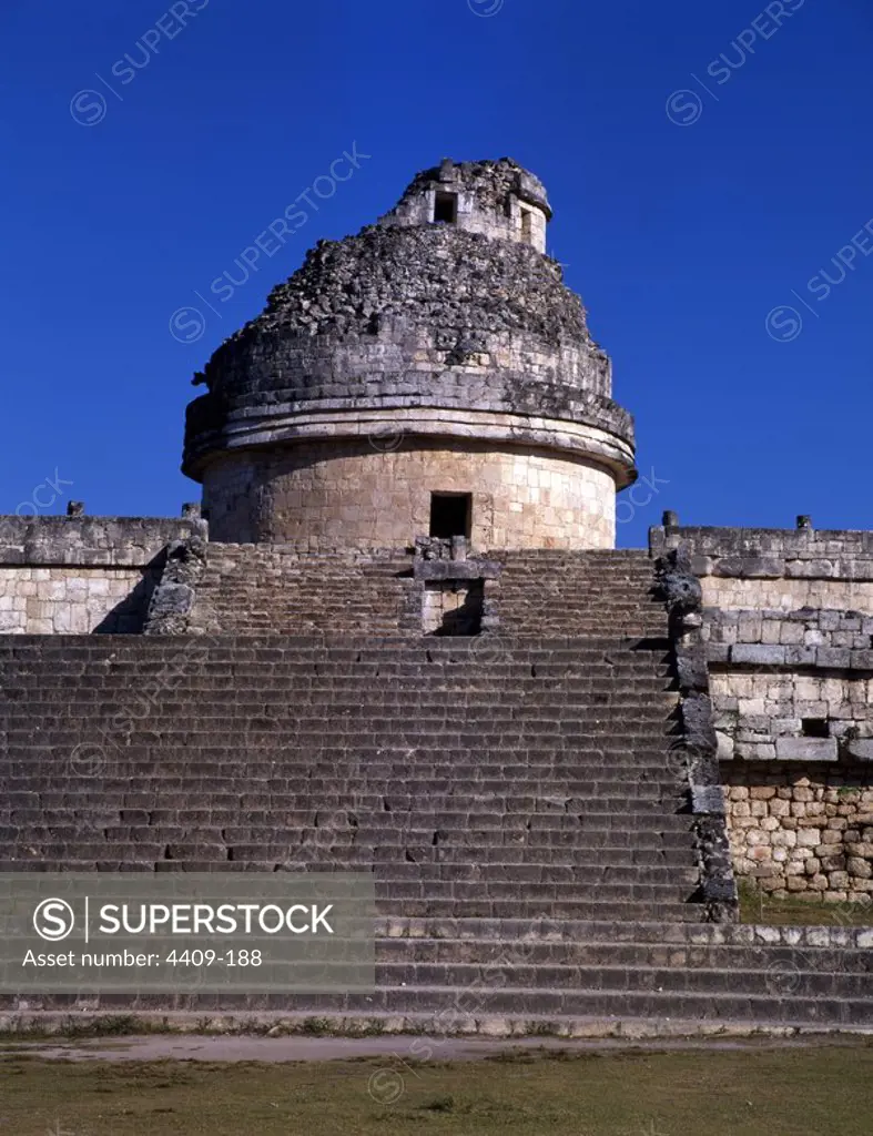Mexico.Yucatan.Z.A.Chichen Itza.Cultura Maya.El Caracol.Observatorio astronomico.