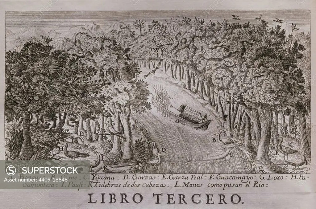 RELACION HISTORICA DEL VIAJE A LA AMERICA MERIDIONAL - RIO CHAGRES - SIGLO XVIII. Author: JORGE JUAN (1713-73) Y ANTONIO DE ULLOA (1716-95). Location: ACADEMIA DE LA HISTORIA-COLECCION. MADRID. SPAIN.