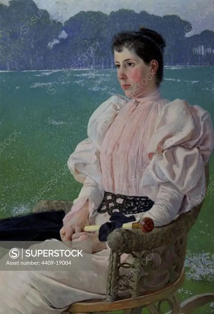 Portrait of a Woman - 1894 - 75x52,5 cm - oil on canvas. Author: GUINEA ANSELMO. Location: MUSÉE DES BEAUX-ARTS, BILBAO, BISCAY, SPAIN. Also known as: RETRATO DE MUJER.