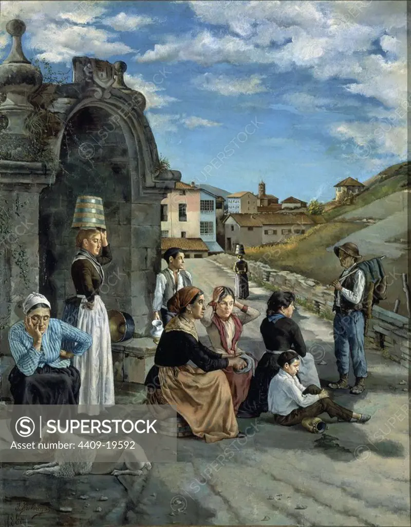The Spring of Eibar - 1888 - 99x79 cm - oil on canvas. Author: IGNACIO ZULOAGA. Location: ESPACIO CULTURAL IGNACIO ZULOAGA. Zumaia.