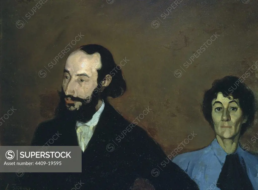 'Charles Morice and his Wife', 1889, Oil on canvas, 70 x 90 cm. Author: IGNACIO ZULOAGA. Location: PRIVATE COLLECTION. Pedraza. SEGOVIA. SPAIN.