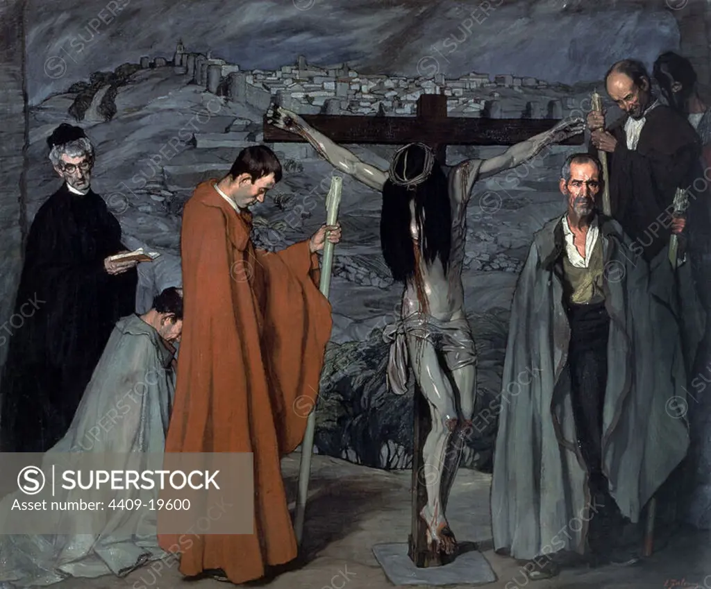 'Bleeding Christ', 1911. Oil on canvas, 248 x 302 cm, AS00784. Author: IGNACIO ZULOAGA. Location: MUSEO REINA SOFIA-PINTURA. MADRID. SPAIN. CRISTO DE LA SANGRE.