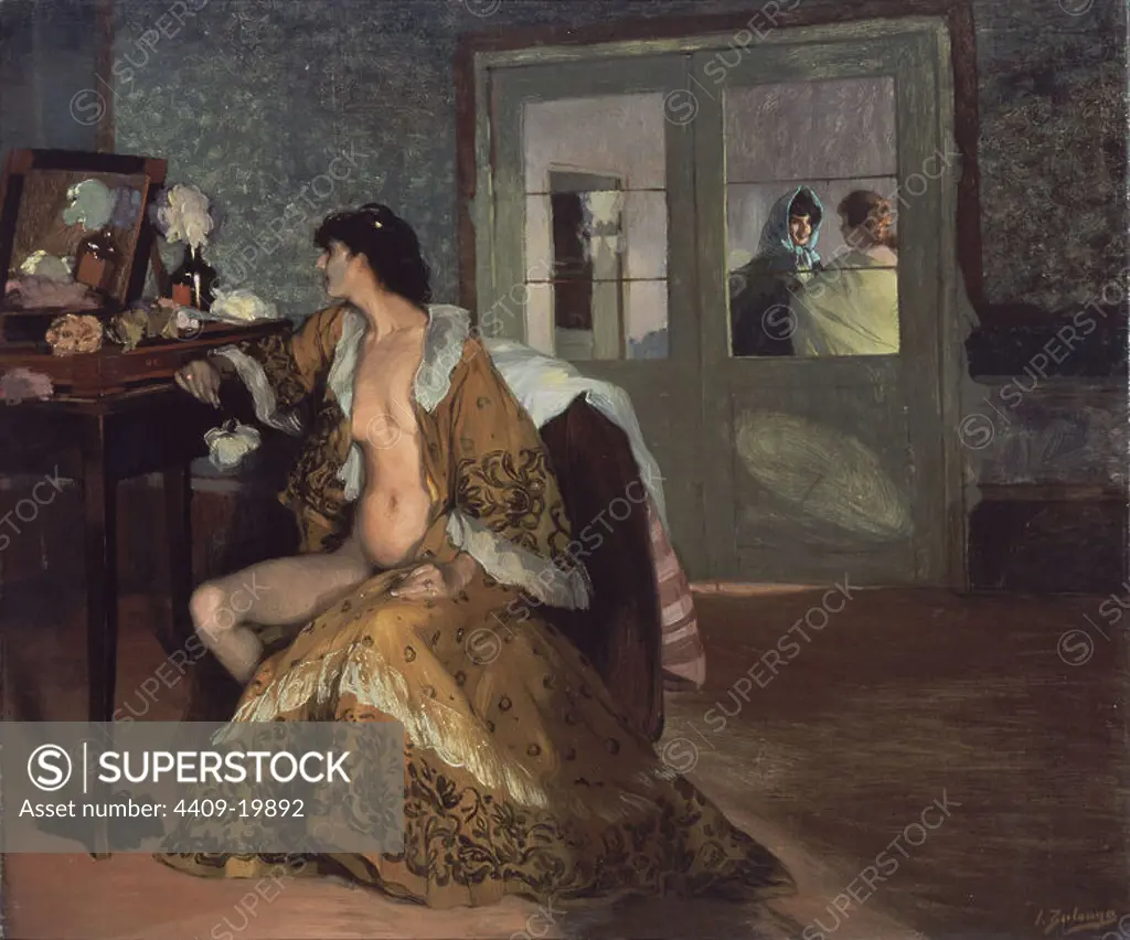 'Matchmaker', 1906, Oil on canvas, 151 x 180 cm, DO00001. Author: IGNACIO ZULOAGA. Location: MUSEO REINA SOFIA-PINTURA. MADRID. SPAIN. CELESTINA LA.