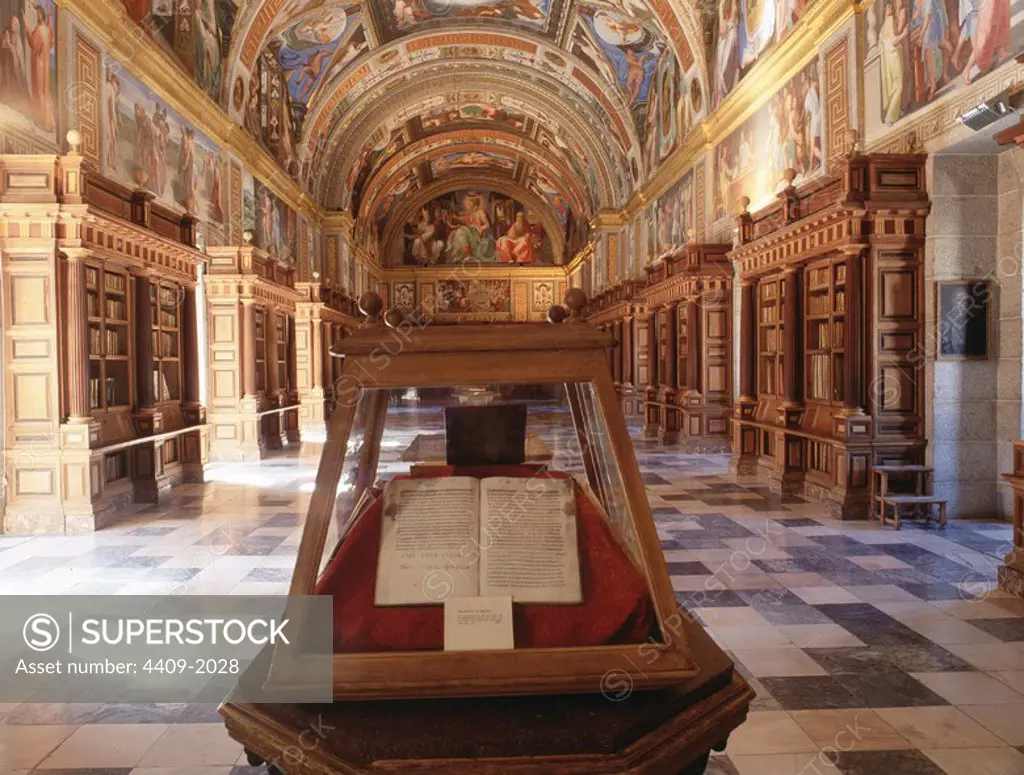 Biblioteca de el Monasterio de San Lorenzo de El Escorial, província de Madrid. España.