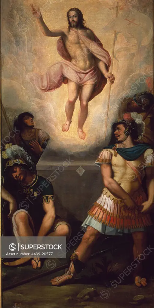'The Resurrection of Christ', 16th century, Oil on canvas, 137 cm x 71 cm, P00513. Author: ZUCCARO FEDERICO DISCIPULO. Location: MUSEO DEL PRADO-PINTURA. MADRID. SPAIN. JESUS. CRISTO RESUCITADO.