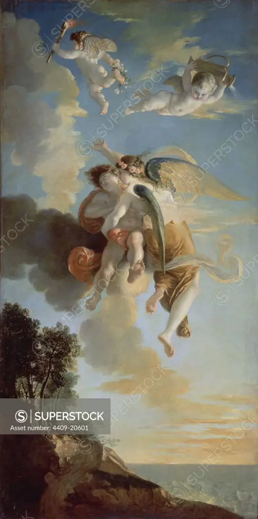'La Aurora raptando a Céfalo', 1779, Oil on canvas, 249 x 128 cm, P06773. Author: JULIEN DE PARME JEAN ANTOINE. Location: MUSEO DEL PRADO-PINTURA. MADRID. SPAIN.