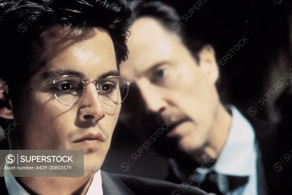 CHRISTOPHER WALKEN and JOHNNY DEPP in NICK OF TIME (1995), directed by JOHN BADHAM.