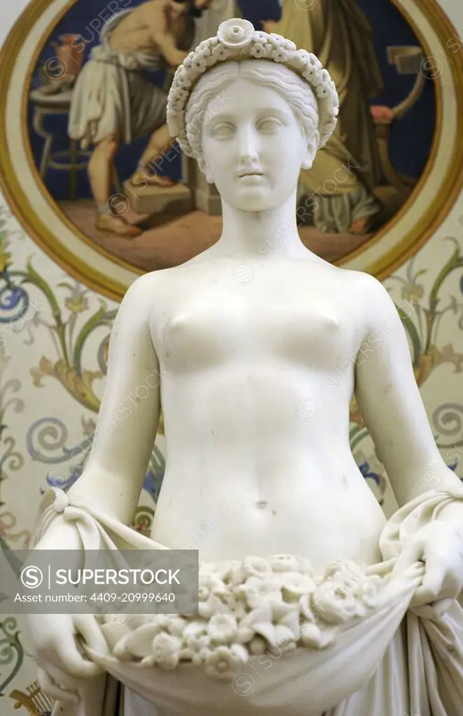 Pietro Tenerani (1789-1869). Italian sculptor. Flora, 1840. Detail. The State Hermitage Museum. Saint Petersburg. Russia.