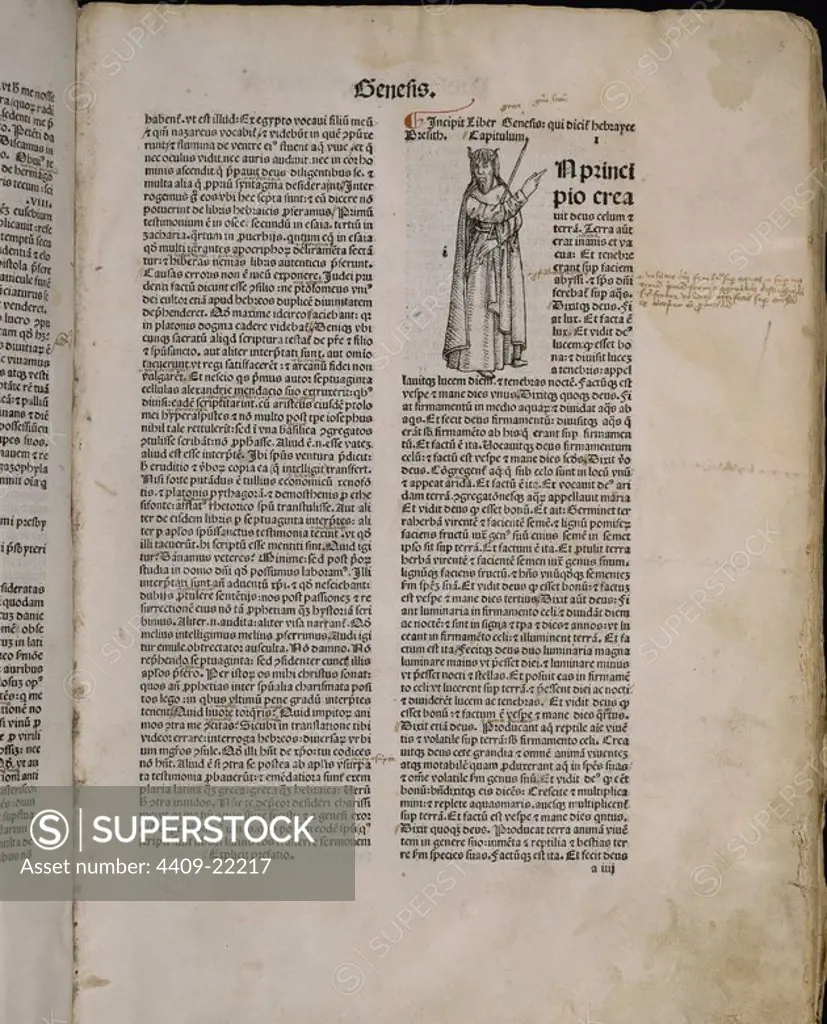 BIBLIA LATINA - VENECIA 31 OCTUBRE DE 1483 - PAGINA 3. Author: HERBORT JOHANNES. Location: CONGRESO DE LOS DIPUTADOS-BIBLIOTECA. MADRID. SPAIN.