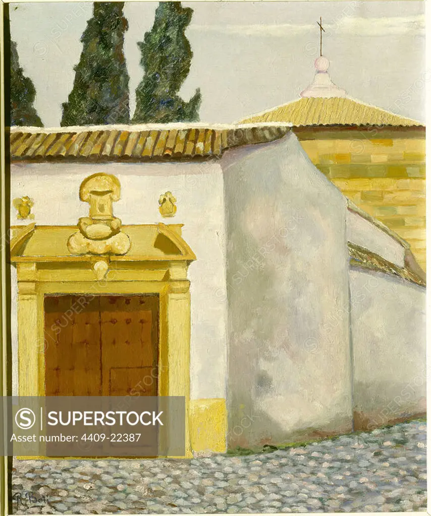 'La puerta del convento de Santa Isabel', 1929, Oil on canvas, 41 x 38 cm. Author: RAFAEL BOTI. Location: PRIVATE COLLECTION. MADRID. SPAIN.