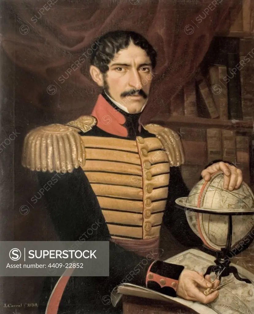 JOSE GOMEZ DE LA CORTINA - 1839. Author: CORRAL J. Location: PRIVATE COLLECTION. MADRID. SPAIN. GOMEZ DE LA CORTINA JOSE JUSTO.