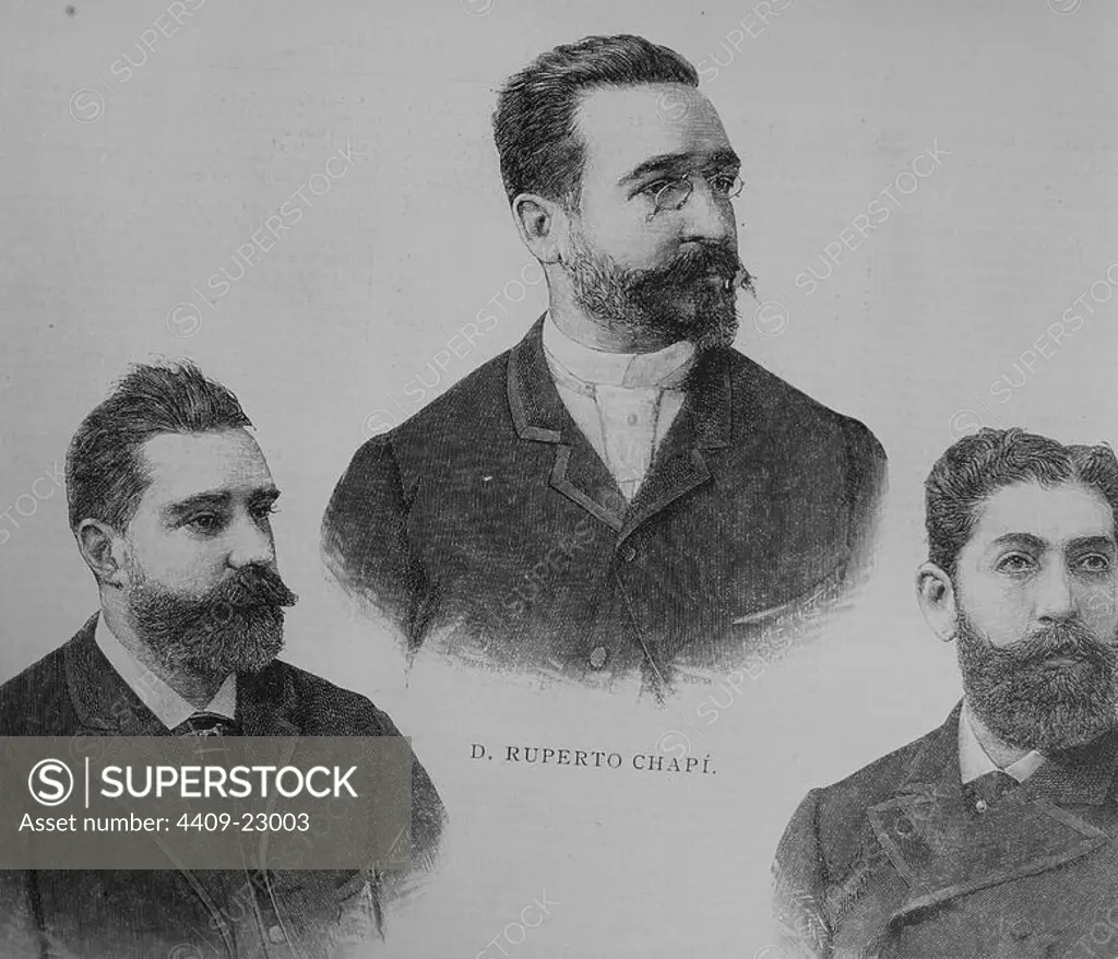 RUPERTO CHAPI 1851/1909 - COMPOSITOR ESPAÑOL. Location: BIBLIOTECA NACIONAL-COLECCION. MADRID.