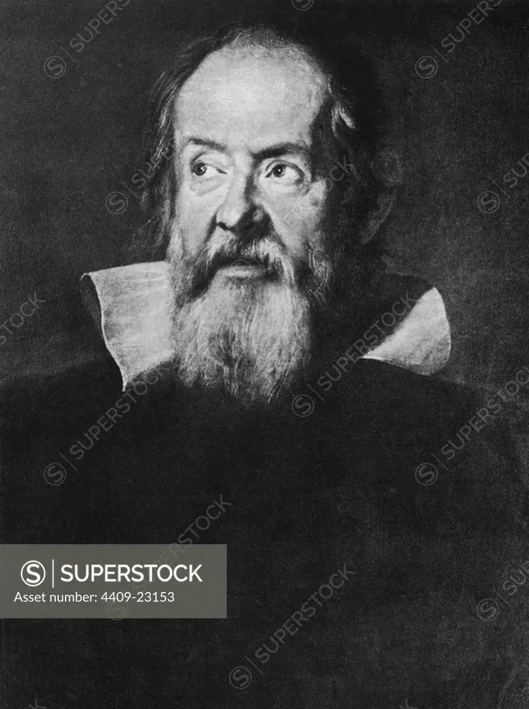 Portrait of Galileo Galilei - 1636 - oil on canvas. Author: JUSTUS SUSTERMANS.