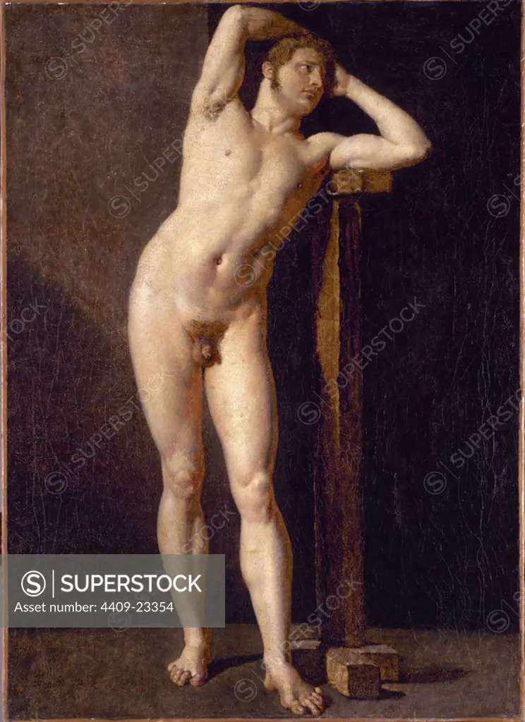 Study of a Man - 1801 - oil on canvas. Author: JEAN AUGUSTE DOMINIQUE INGRES. Location: MUSEO INGRES. MONTAUBAN. France.