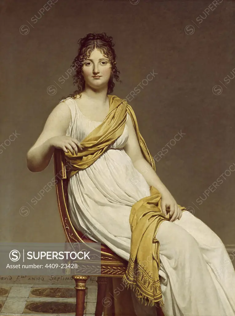 Portrait of Madame Raymond de Verninac - 1799 - 145x120 cm - oil on canvas. Author: JACQUES-LOUIS DAVID (1748-1825). Location: LOUVRE MUSEUM-PAINTINGS. France.