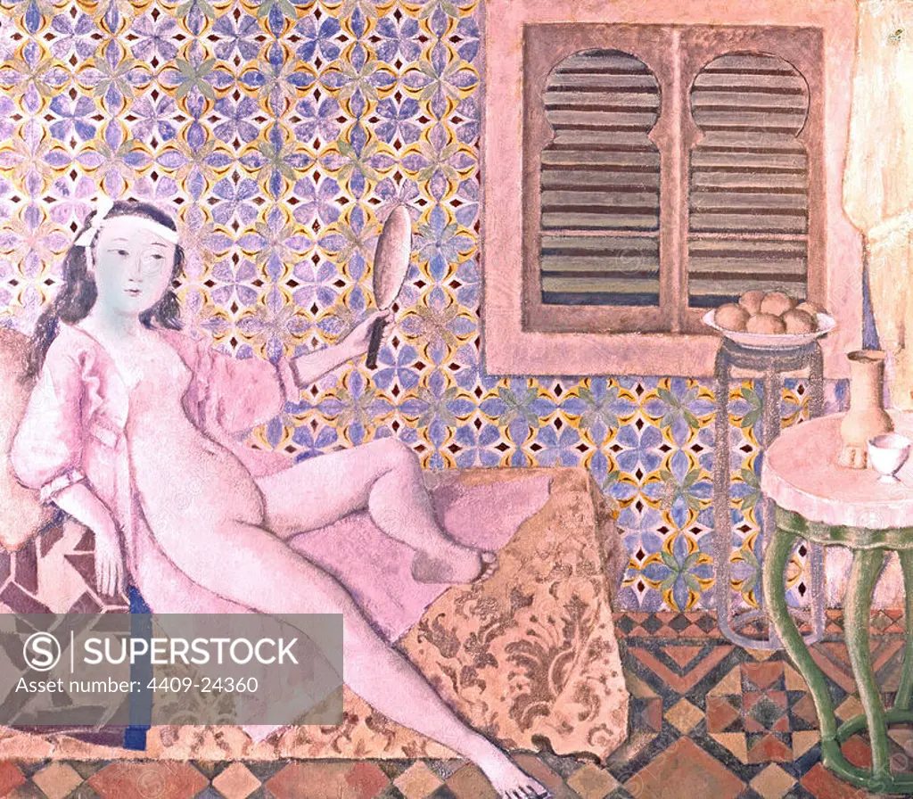 'The Turkish Room', 1963, Oil on canvas. Author: BALTHUS. Location: CENTRO GEORGES POMPIDOU. France.