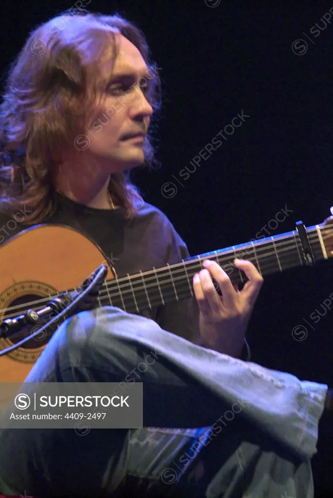 The spanish flamenco guitarist Vicente Amigo during a performance.