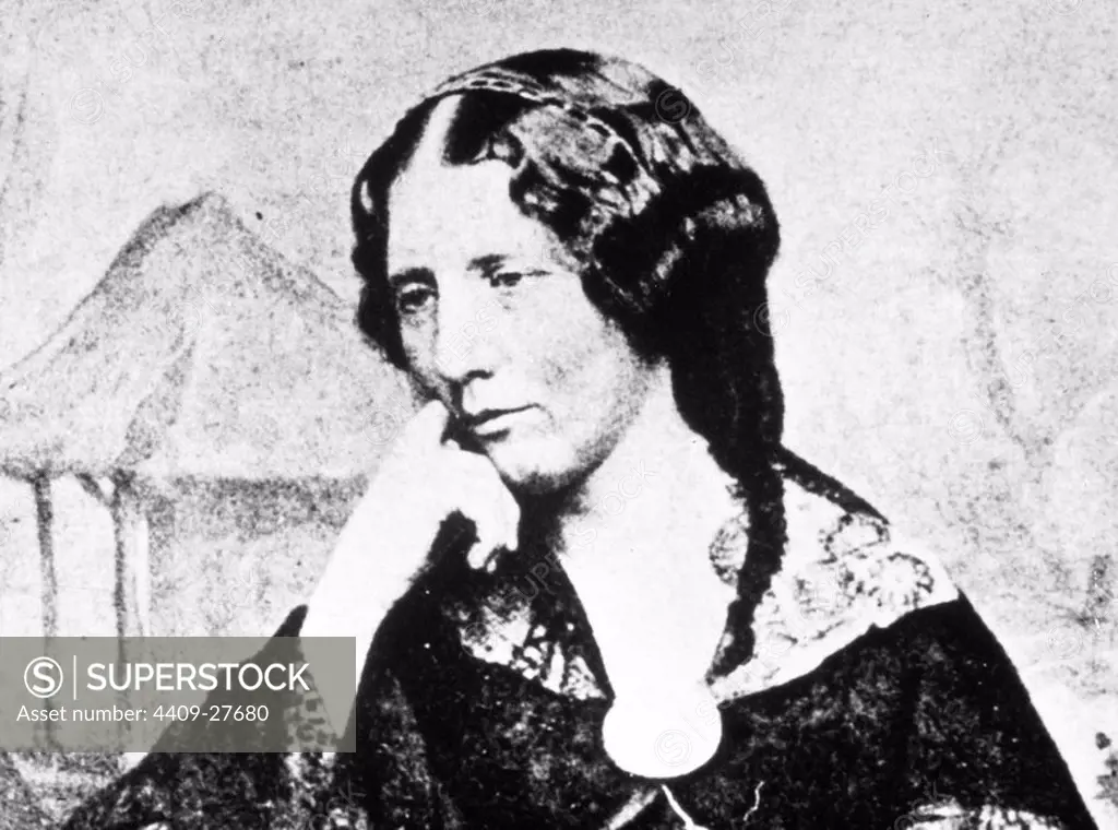 American Novelist Louisa May Alcott, who wrote "Little Women" in 1868.