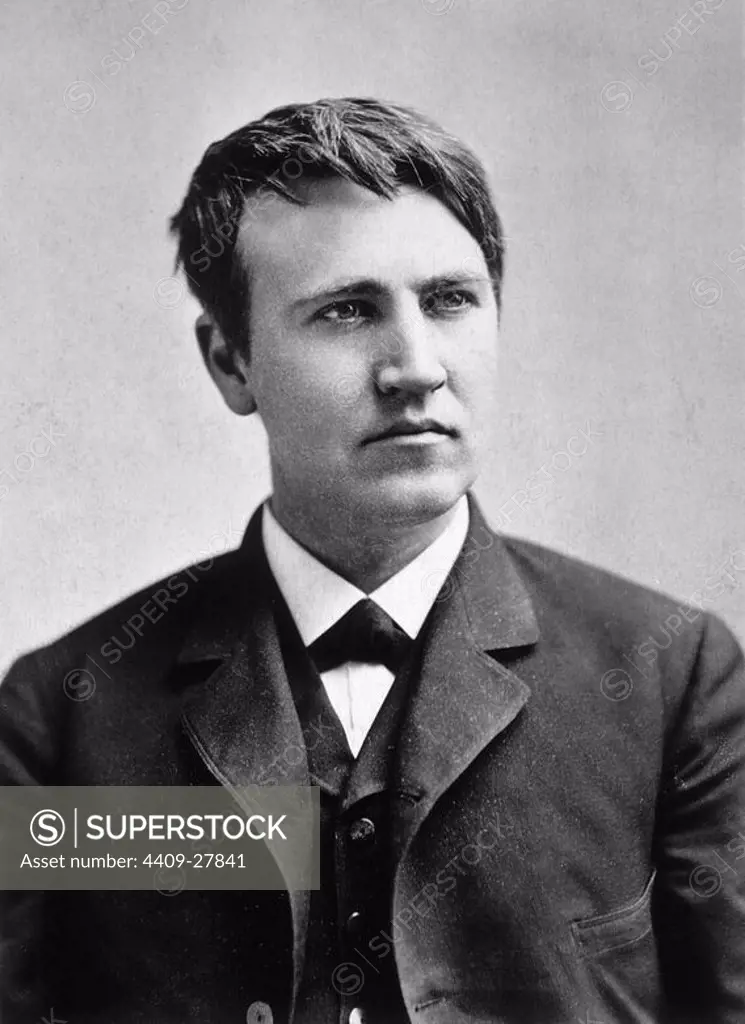 Thomas Edison, American inventor. 1880. THOMAS ALVA EDISON.