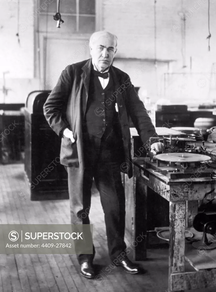 Thomas Edison, American inventor. THOMAS ALVA EDISON.