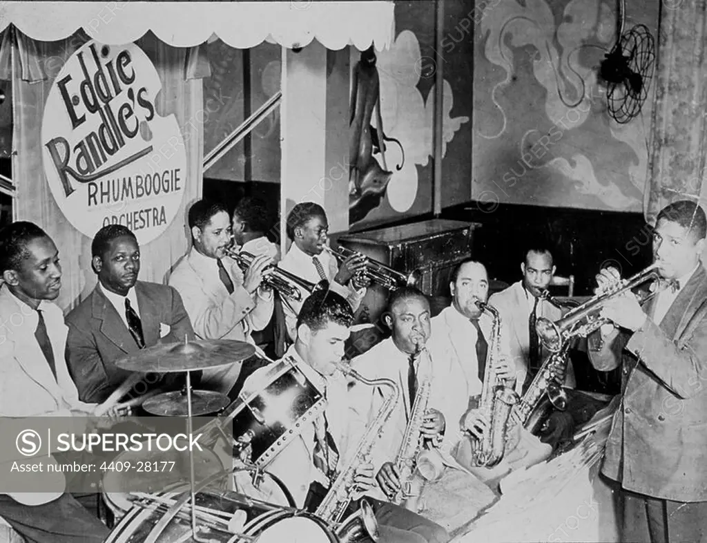 Miles Davis with Eddie Randle's Blue Devils, St Louis, 1944.