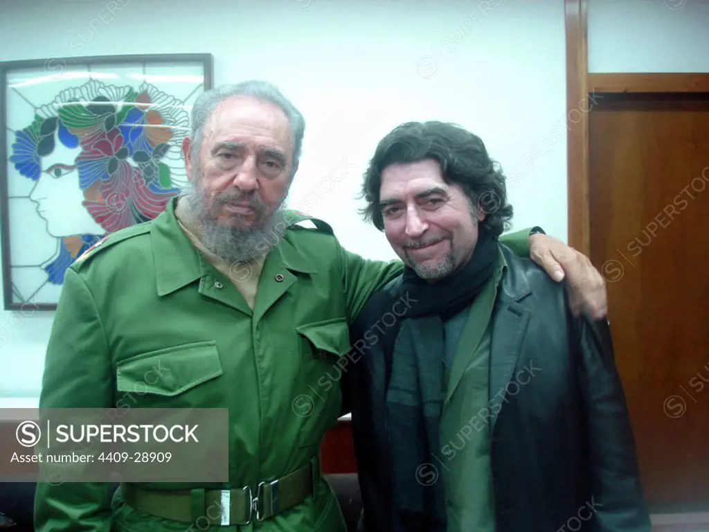 Joaquín Sabina y Fidel Castro. Febrero 2006.