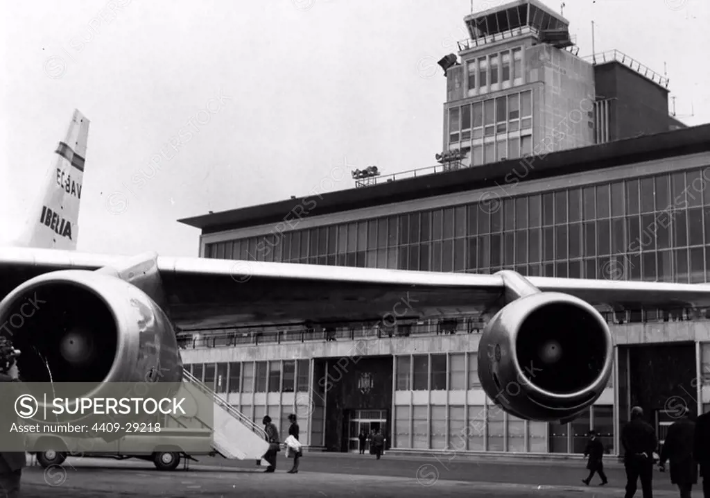 Aeropuerto de Barajas. Madrid, años 50.
