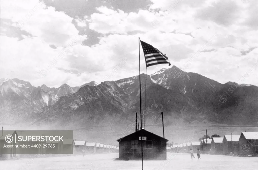 Manzanar War Relocation Center where Japanese Americans were imprisoned during World War II.