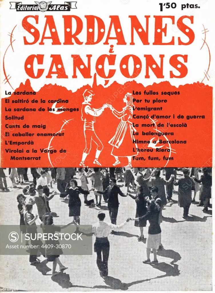 Cancionero "Sardanes i Cançons", de la Editorial Alas.