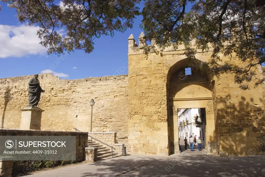 Almodovar Arab Gateway. Arab Walls of Cordova City. Andalusia. Spain.