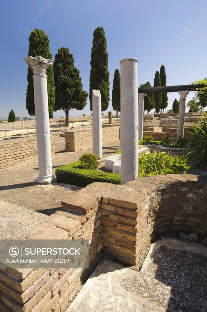 Roman Ruins of Italica. Santiponce. Sevilla. Andalusia. Spain.