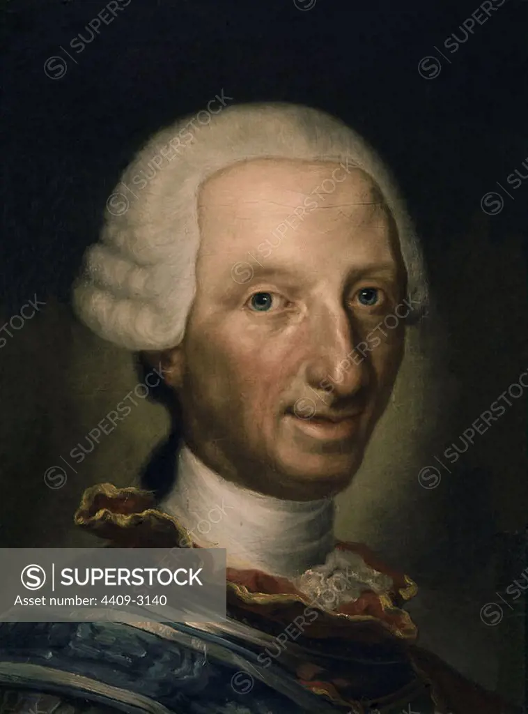 German school. Charles III. Madrid, Valdeterrazo collection. Author: ANTON RAPHAEL MENGS. Location: PRIVATE COLLECTION. MADRID. SPAIN. CARLOS III.