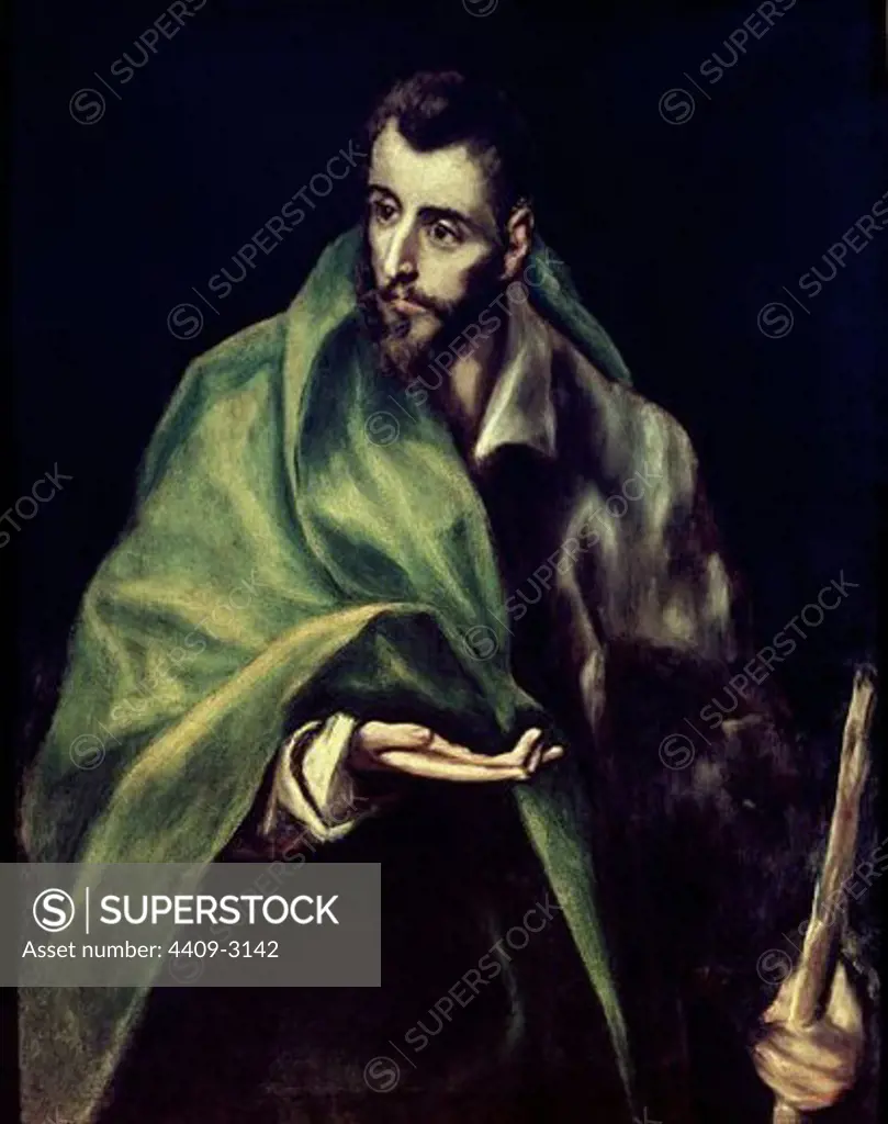 Santiago the Major. Santiago el Mayor. 17th century. Oil on canvas. Toledo, House-museum of El Greco. Author: EL GRECO. Location: CASA MUSEO DEL GRECO-COLECCION, TOLEDO, SPAIN.