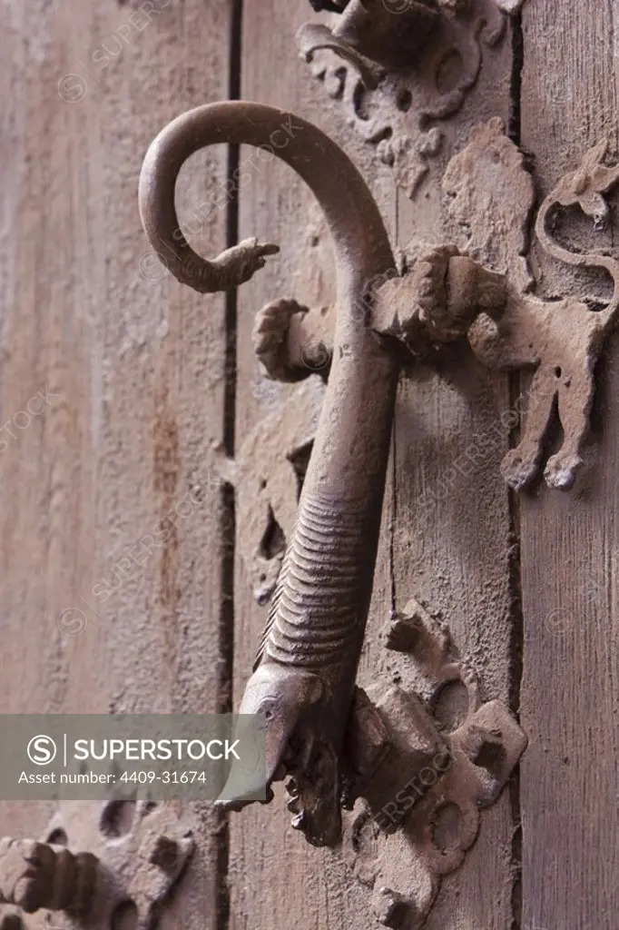 Door handle. Albarracin town. Teruel. Spain.