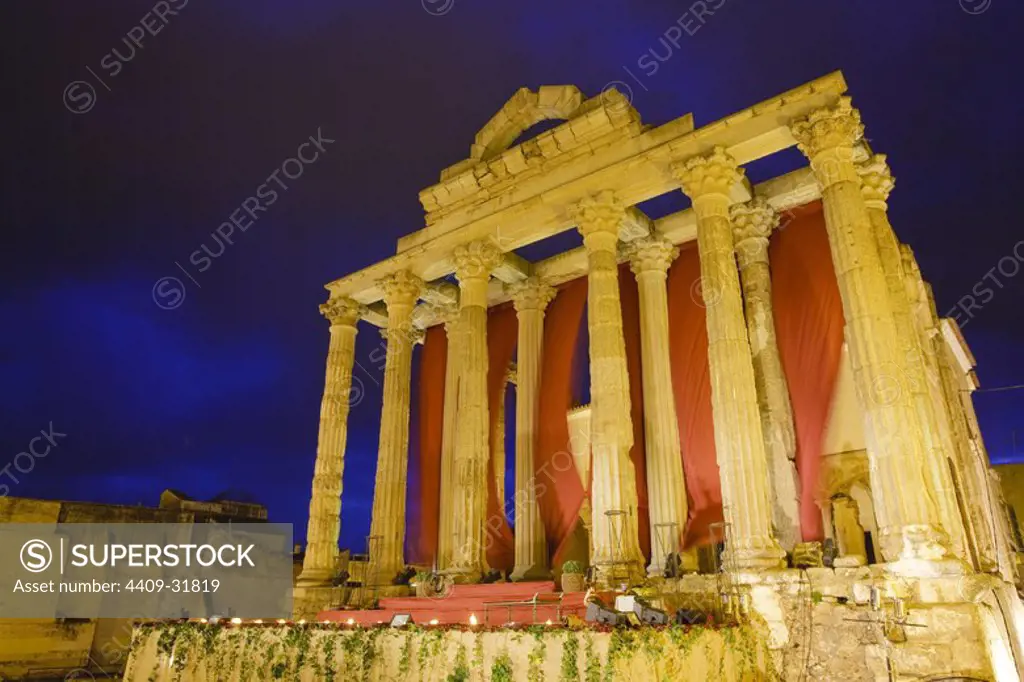 Roman Temple of Diana. Merida. Badajoz. Spain.