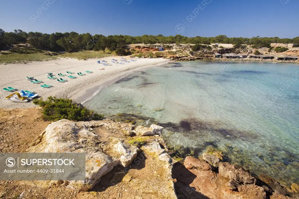 Saona Beach. Formentera. Balearic Island. Spain.