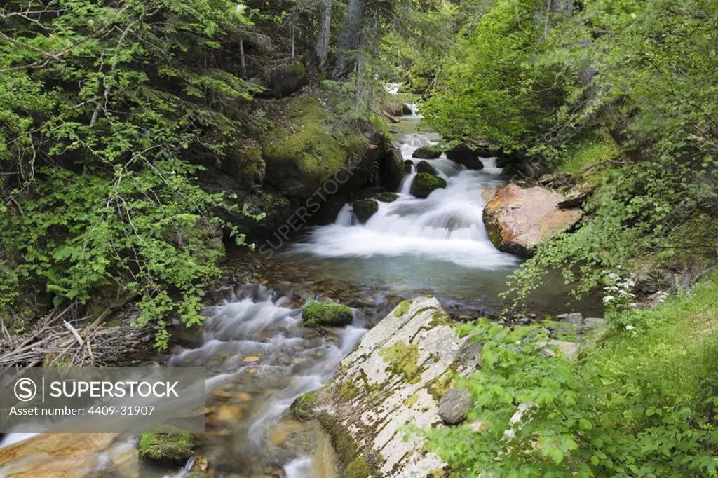 Tor Valley. The Pyrenees mountain. Pallars Sobira. Lerida. Spain.