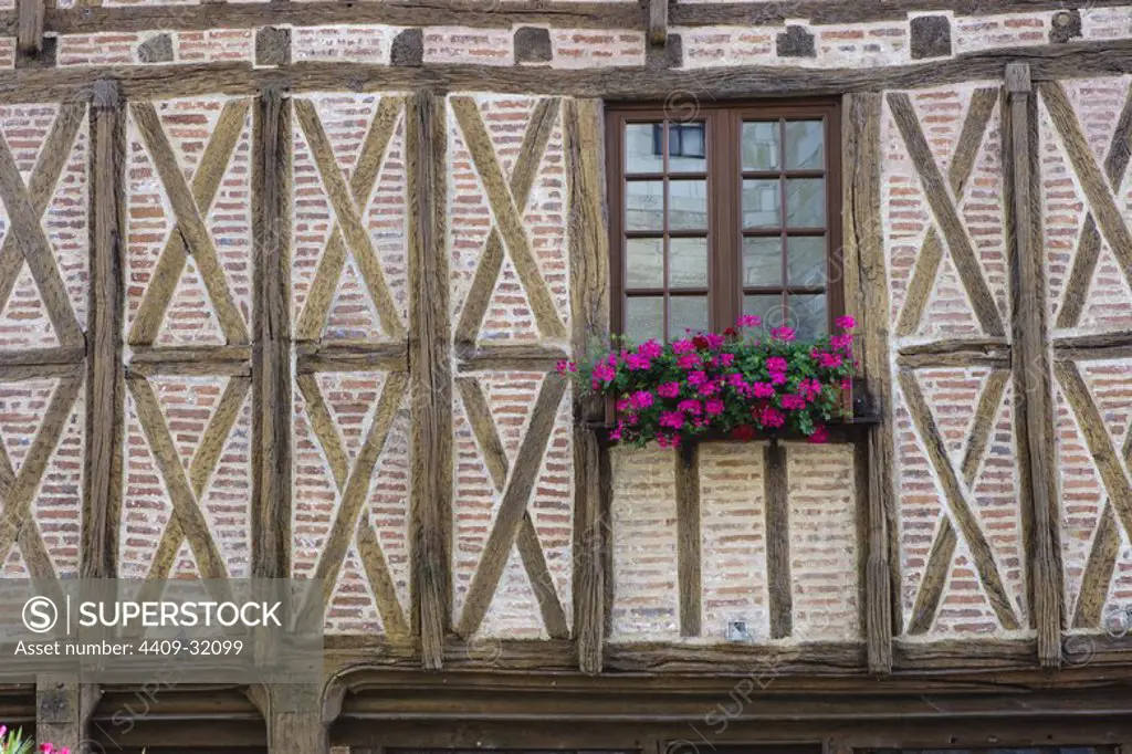 Facade of house in city of Amboise. Loire Valley. France.