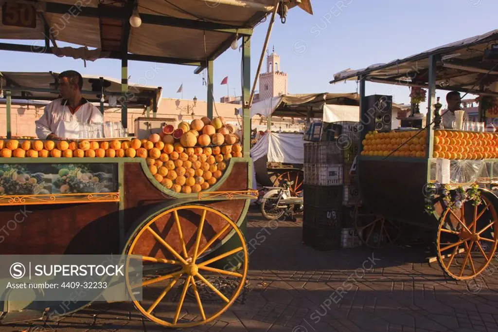 Street Shop in Djemaa el Fna Square. Marrakech. Morocco.