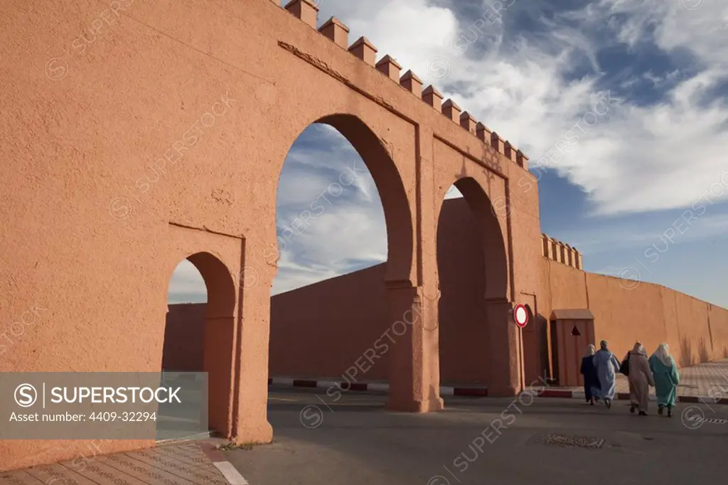 Wall of La Medina. Marrakech. Morocco.