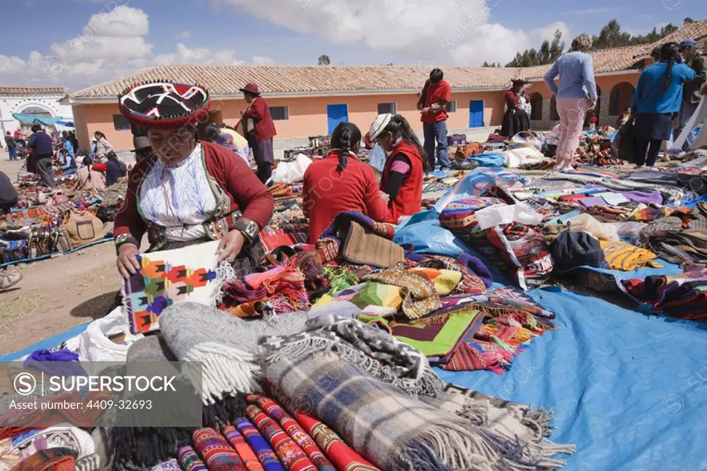 Chinchero Market. Sacred Valley. Cusco Departament. Peru.