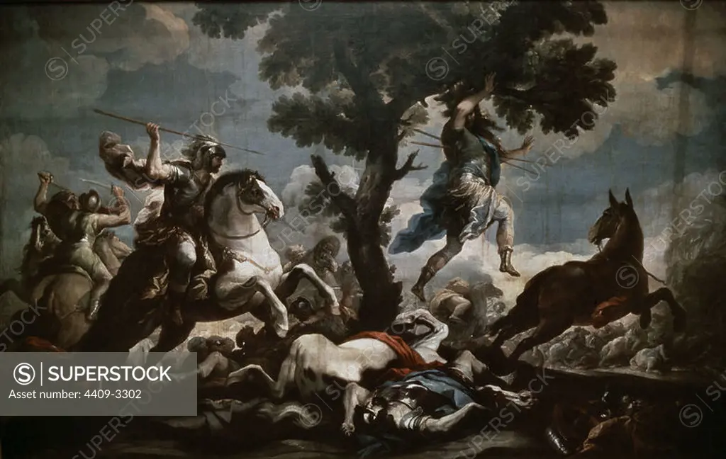 Joab Killing Absalom. Madrid, Prado museum. Author: JOSE DEL CASTILLO (1737-1793). Location: MUSEO DEL PRADO-PINTURA. MADRID. SPAIN.