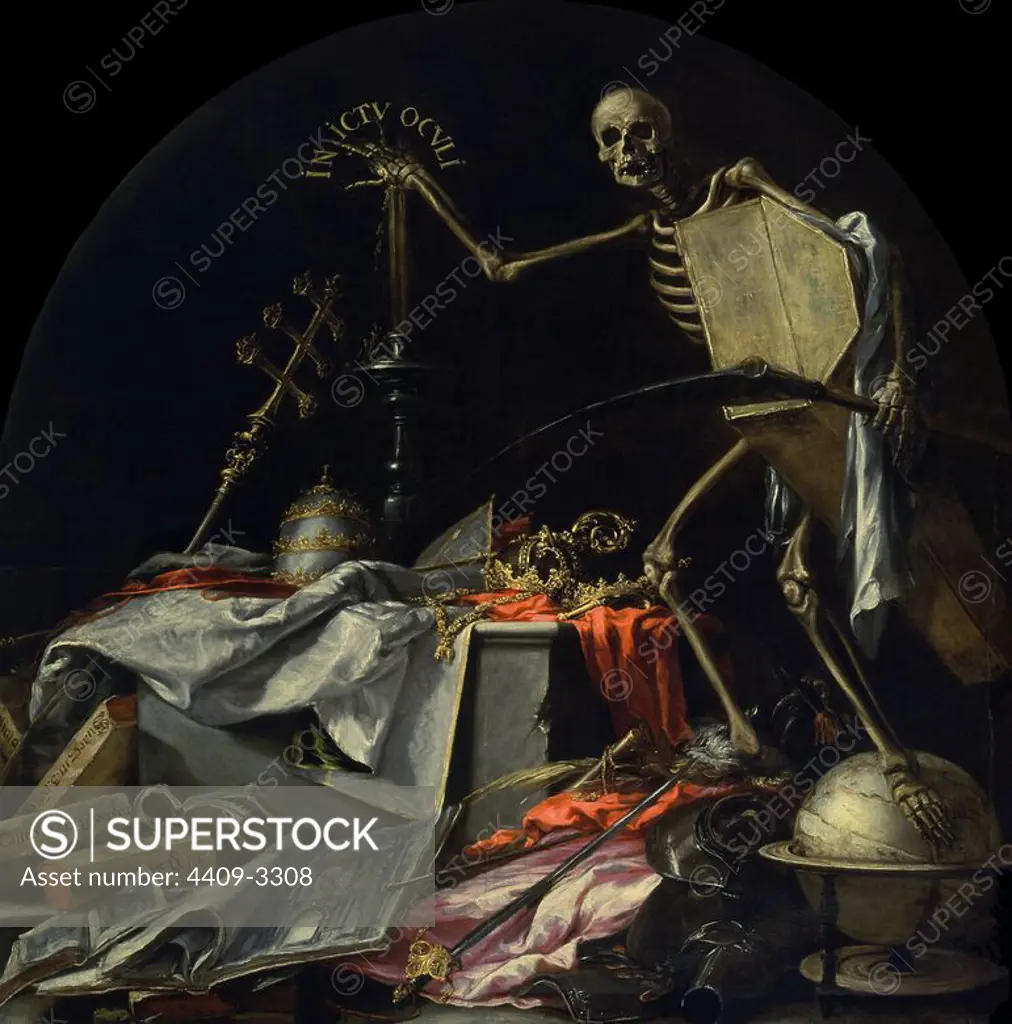 'Allegory of Death: In Ictu Oculi', 1672, Oil on canvas, 220 x 216 cm. Author: JUAN DE VALDES LEAL. Location: HOPITAL DE LA CHARITE. Sevilla. Seville. SPAIN.