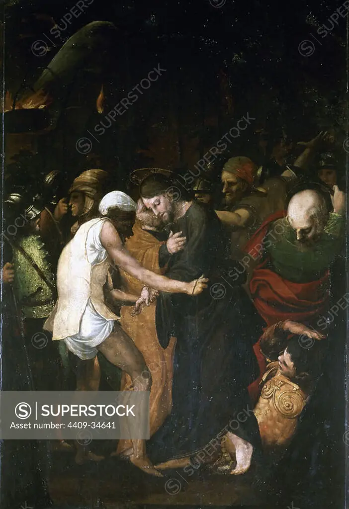 Renaissance. Spain. Pedro Machuca (1490-1550). Spanish painter and architect. Arrest of Jesus. Treasure of the Royal Chapel. Granada. Andalusia.