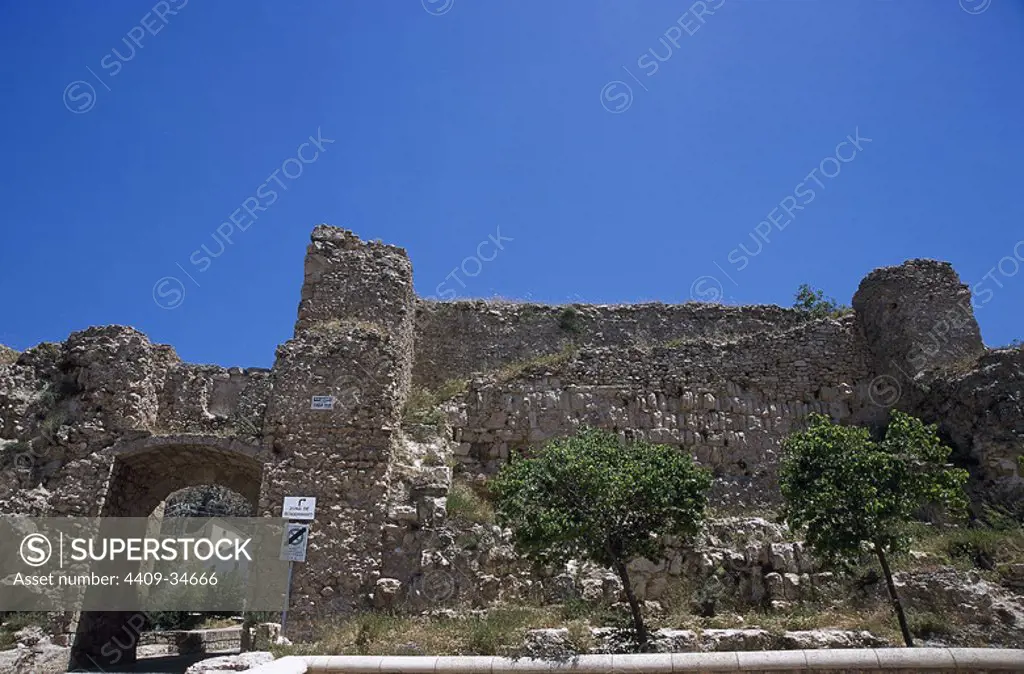 CUENCA. Ruins of the castle, built in the eighth century. Castile-la Mancha. Spain.
